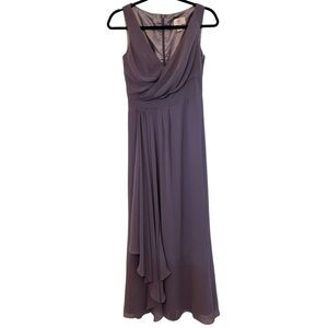 Monique Lhuillier Bridesmaids Light Purple Lavender Formal Maxi Dress 2 Wedding